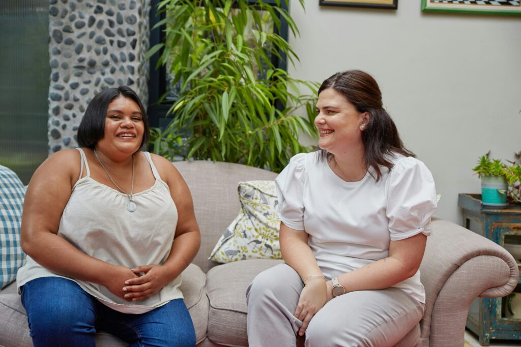 Excited woman joining mentorship circle through executive womenCEO, bypassing traditional waitlists
