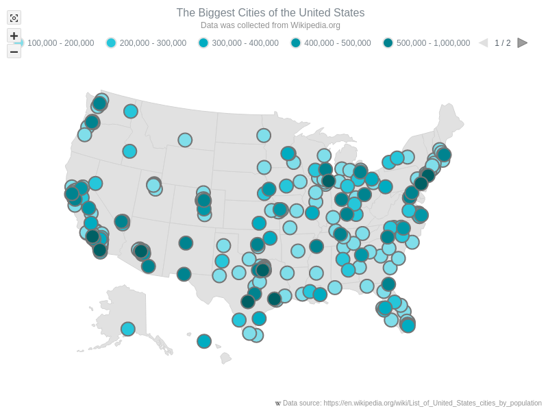Map of largest cities in US showing Chief vs LinkedIn membership availability